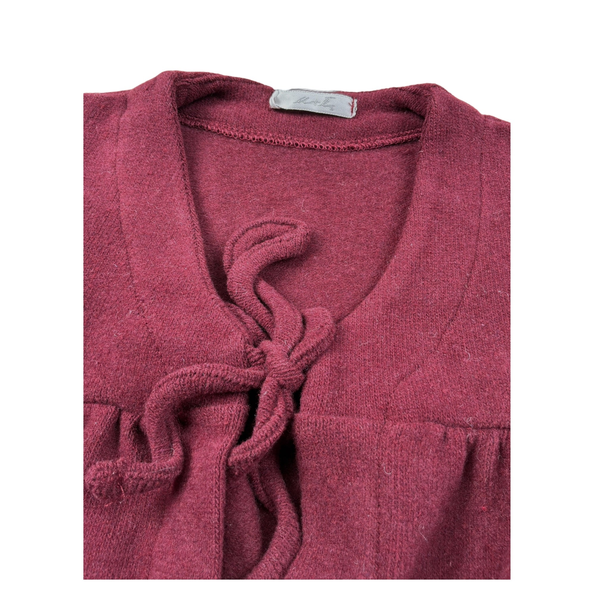 U+È Cardigan tinta unita Bordeaux per Bambina UE1954J BORDEAUX U+è 