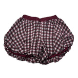 U+È Short Modello Palloncino Fantasia Quadri Bordeaux per Neonata UE1959 BORDEAUX U+è 