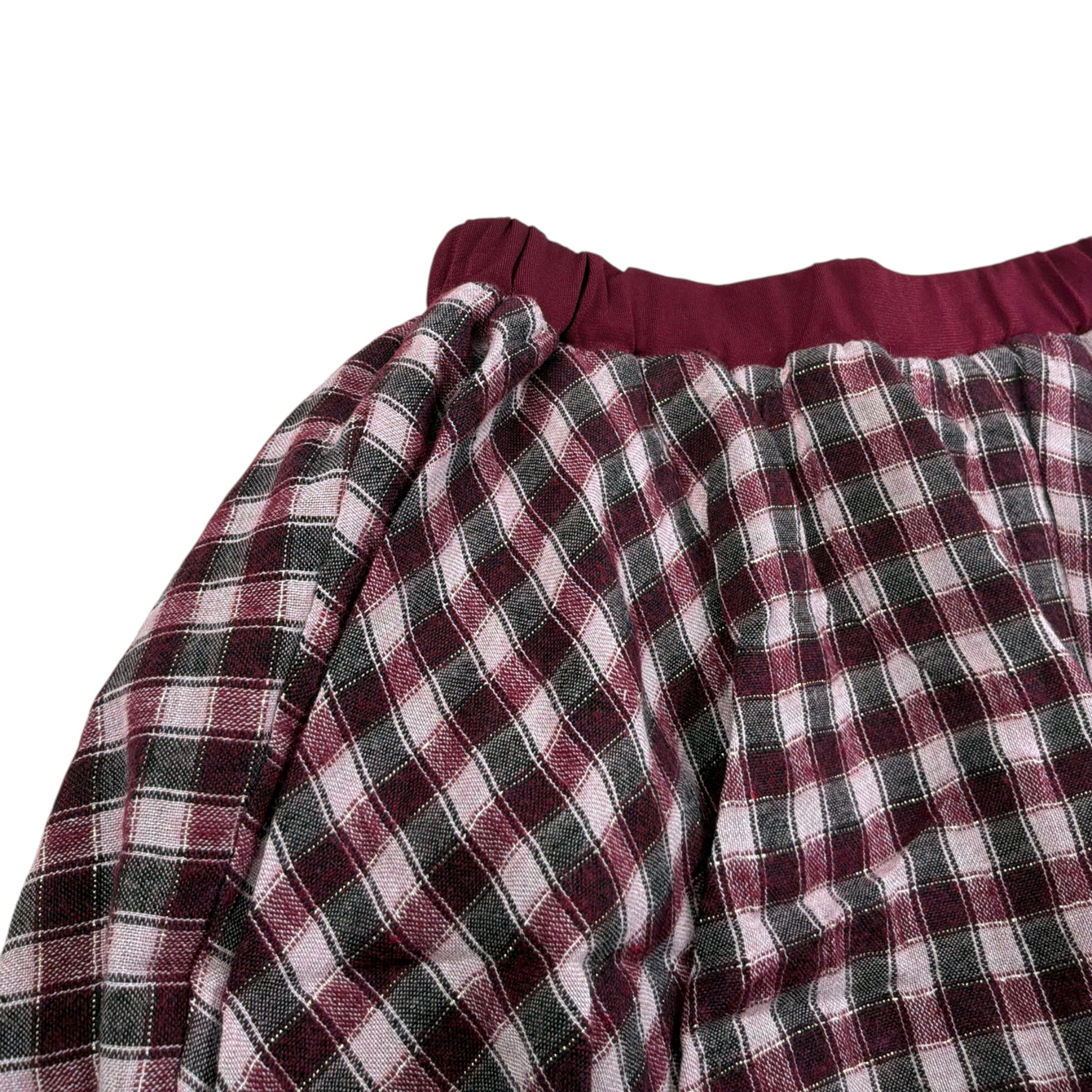 U+È Short Modello Palloncino Fantasia Quadri Bordeaux per Neonata UE1959 BORDEAUX U+è 