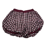 U+È Short Modello Palloncino Fantasia Quadri Bordeaux per Bambina UE1959J BORDEAUX U+è 