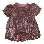 U+È Abito tinta unita Mezza Manica con Paillettes Rosa per Bambina UE1991J ROSA U+è 