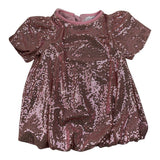 U+È Abito tinta unita Mezza Manica con Paillettes Rosa per Bambina UE1991J ROSA U+è 