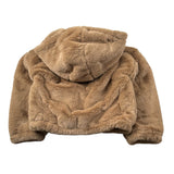 U+È Pelliccia tinta unita con Cappuccio Beige per Bambina UE1994 BEIGE U+è 