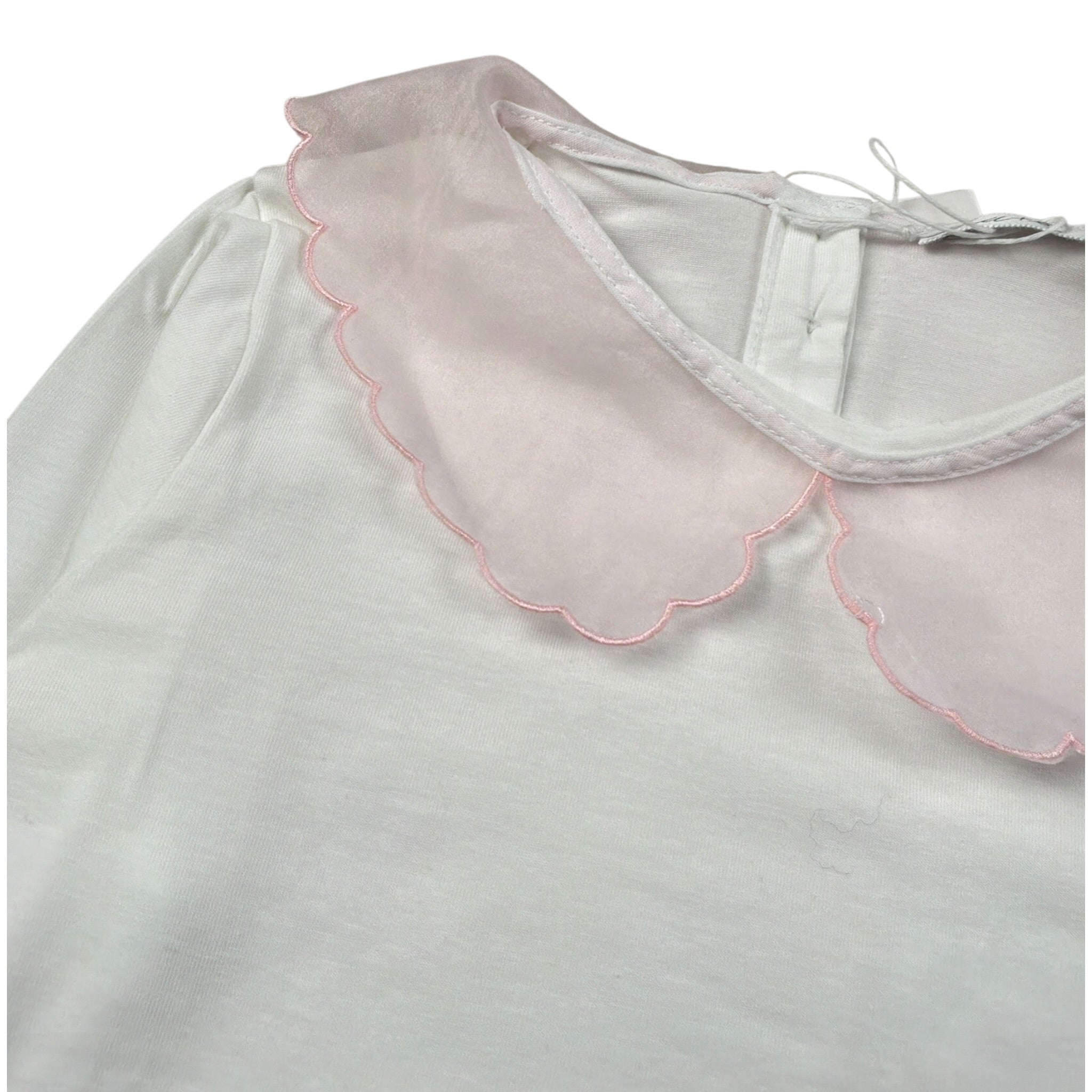 U+È Shirt tinta unita con Colletto In Contrasto Bianco per Neonata UE1999 BIANCO U+è 