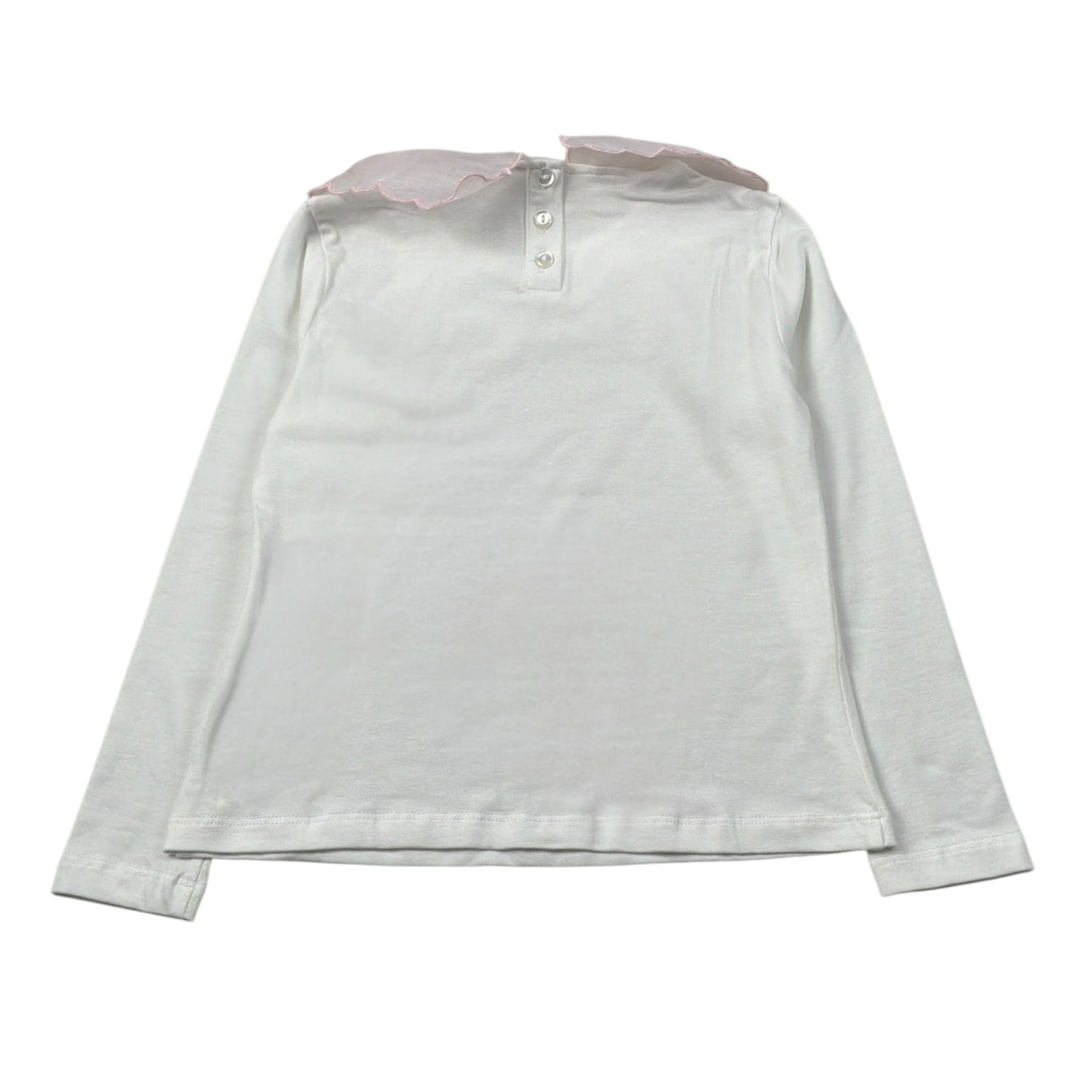 U+È Shirt tinta unita con Colletto In Contrasto Bianco per Bambina UE1999J BIANCO U+è 