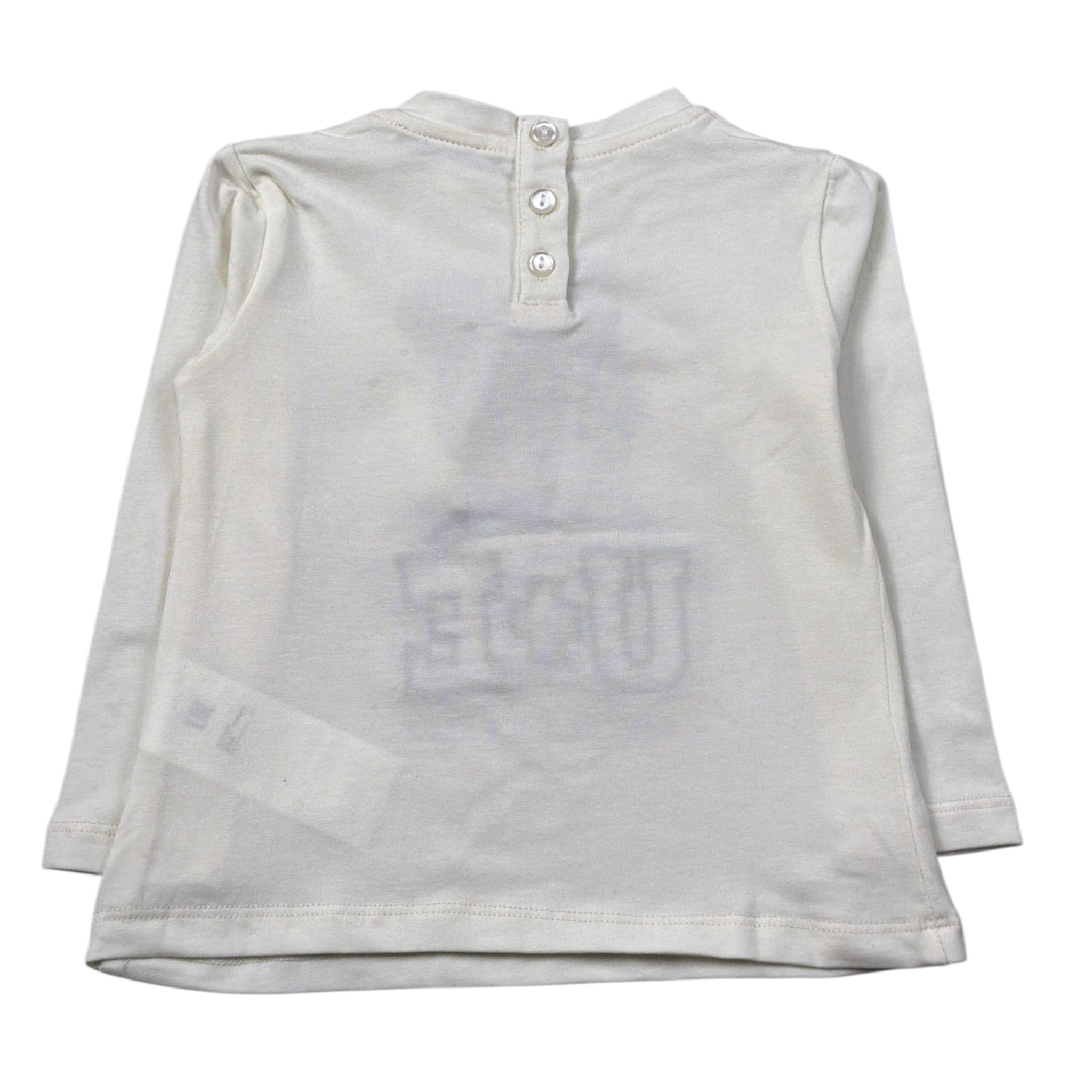U+È Shirt Girocollo tinta unita con Stampa Panna per Bambina UE2011JX PANNA U+è 