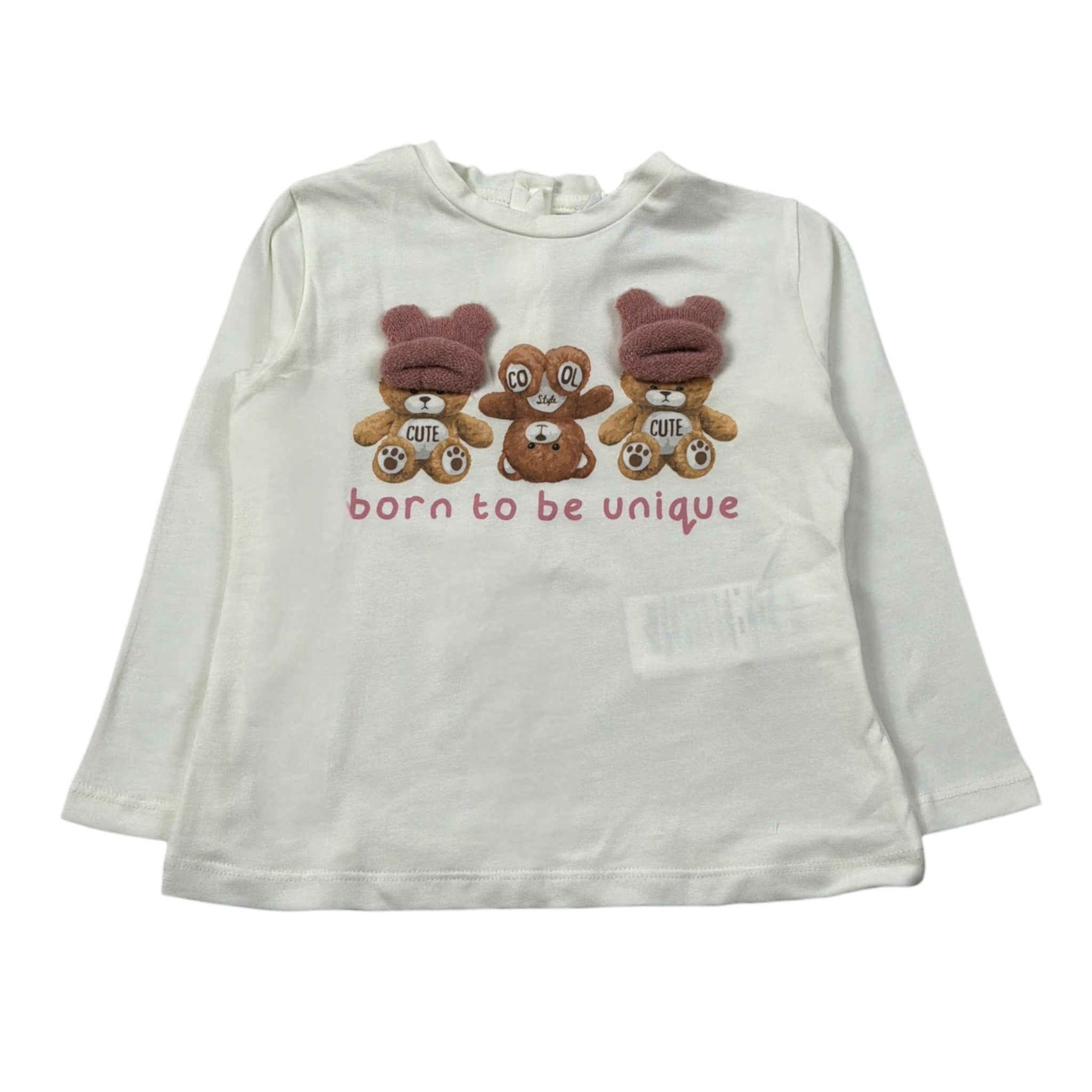 U+È Shirt tinta unita con Stampa Panna per Bambina UE2040JX PANNA U+è 