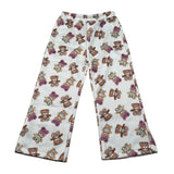 U+È Pantalone tinta unita con Orsi Bianco per Bambina UE2076 BIANCO U+è 