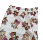 U+È Pantalone tinta unita con Orsi Bianco per Bambina UE2076 BIANCO U+è 
