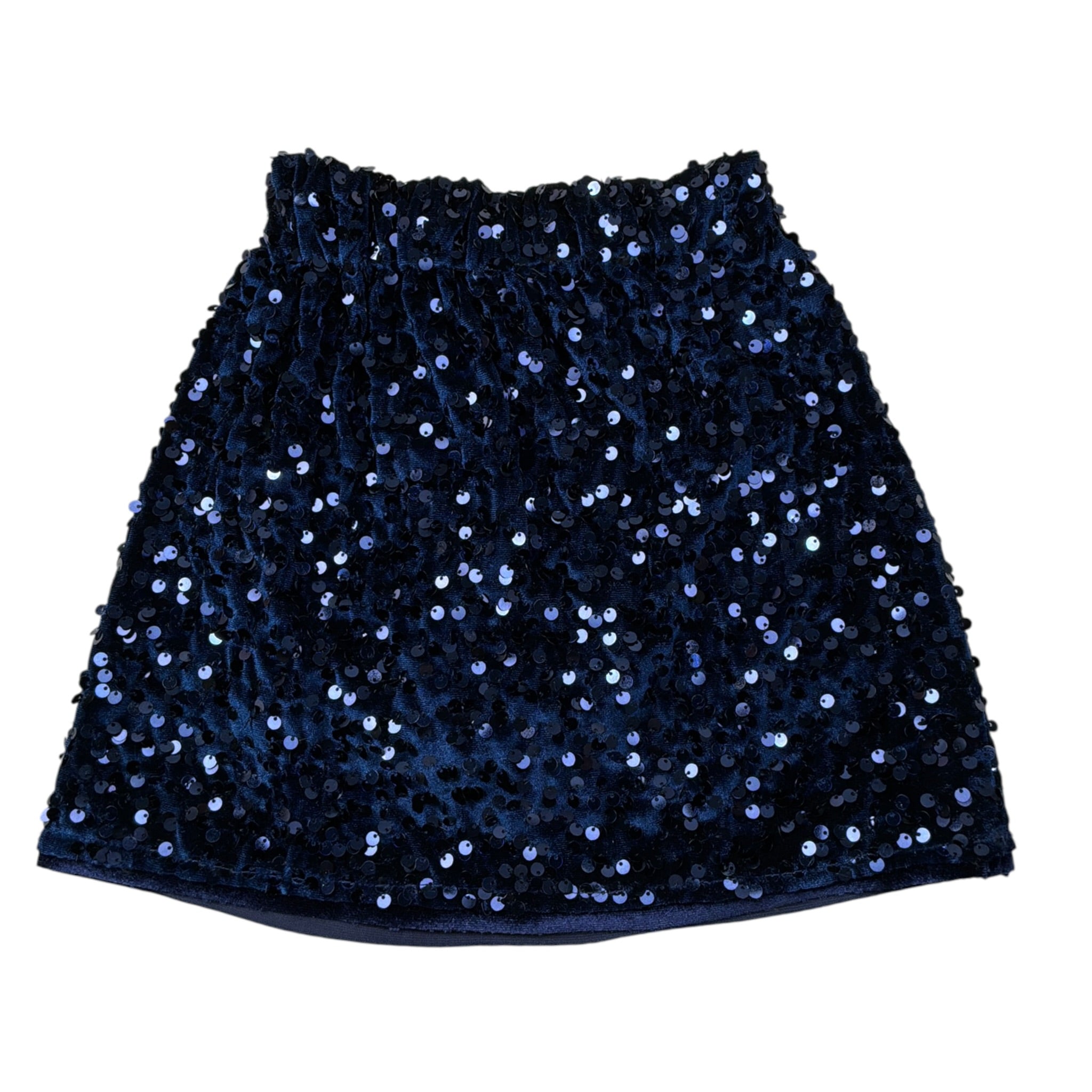 U+È Gonna tinta unita con Paillettes Blu per Bambina UE2082J BLU U+è 