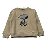 U+È Felpa Chiusa Girocollo tinta unita con Ricamo Beige per Bambino UEM0246 BEIGE U+è 