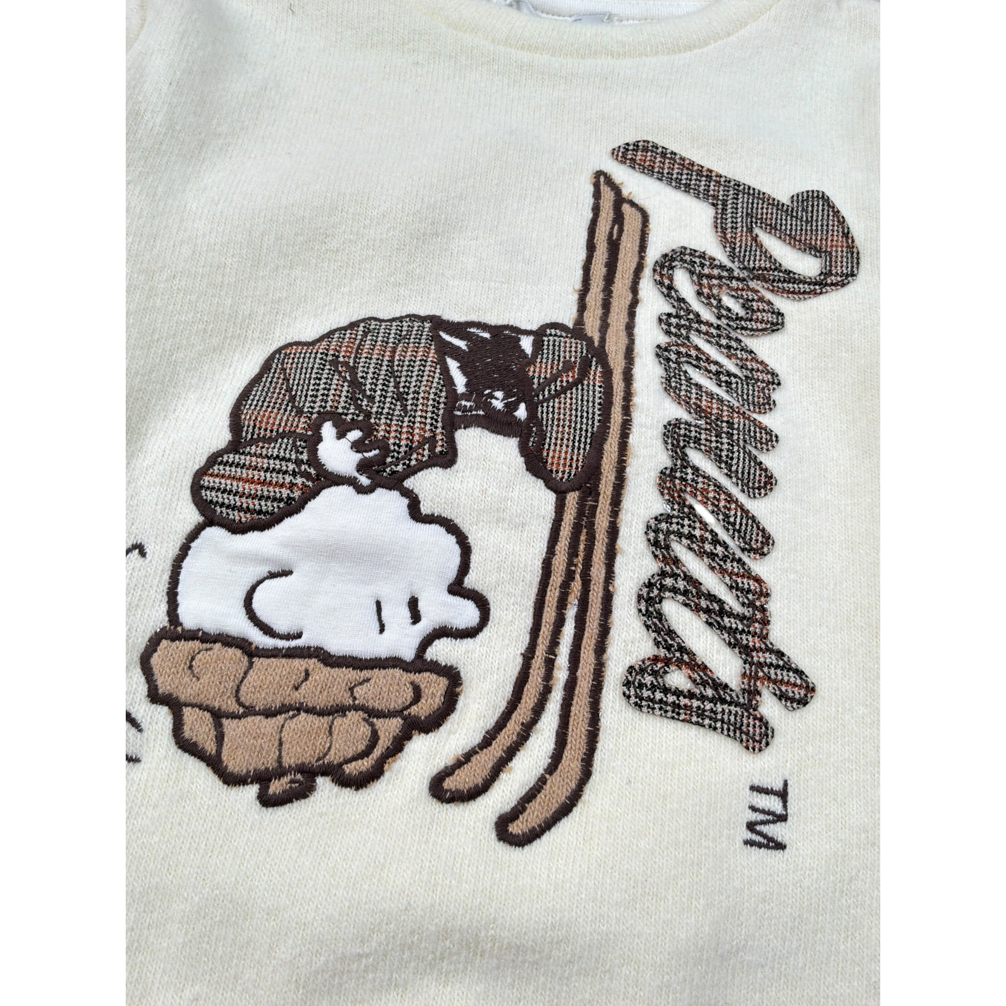 U+È Maglia tinta unita Girocollo con Stampe Panna per Bambino UEM0426X PANNA U+è 