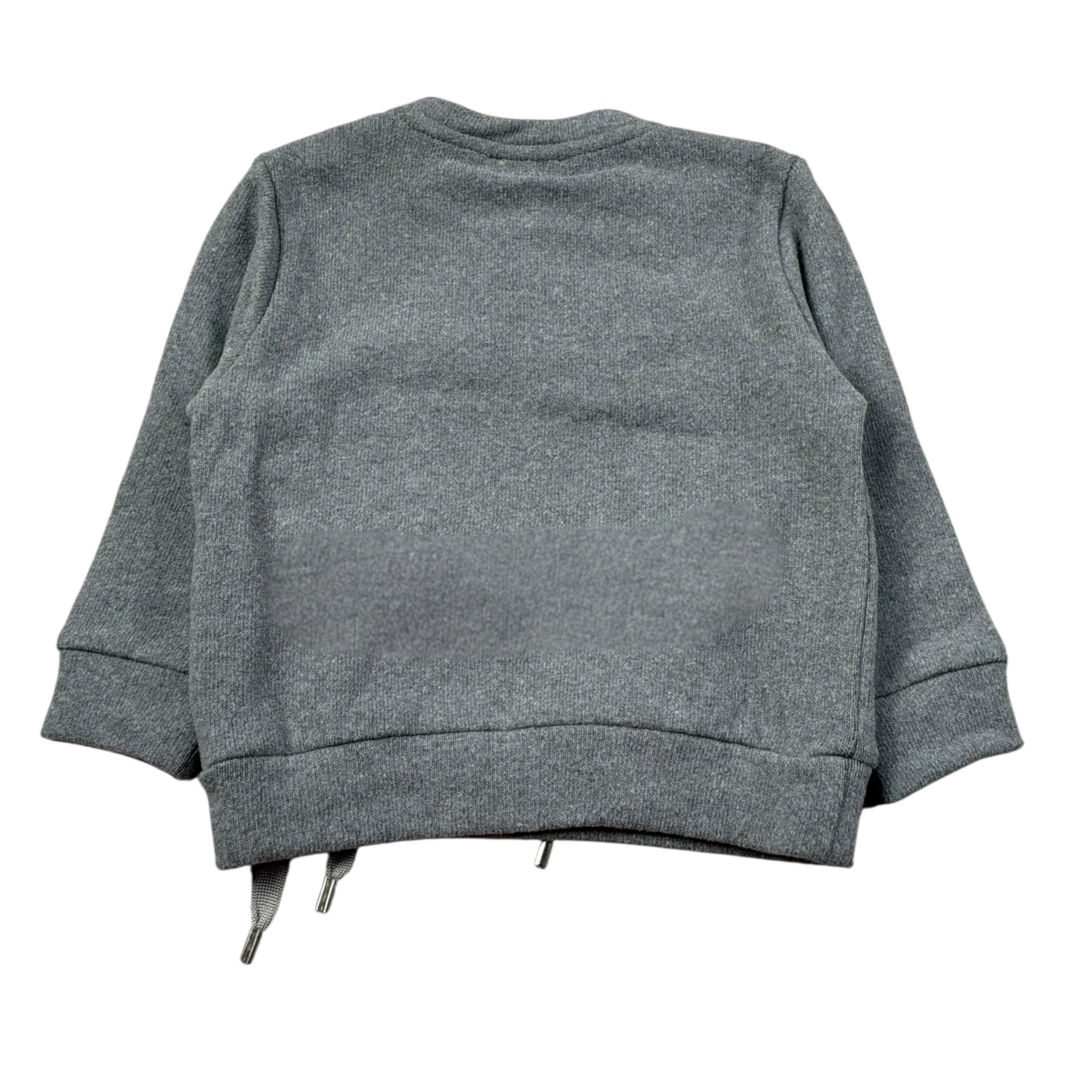 U+È Maglia Girocollo tinta unita con Ricamo Grigio per Neonato UEM0460 GRIGIO U+è 