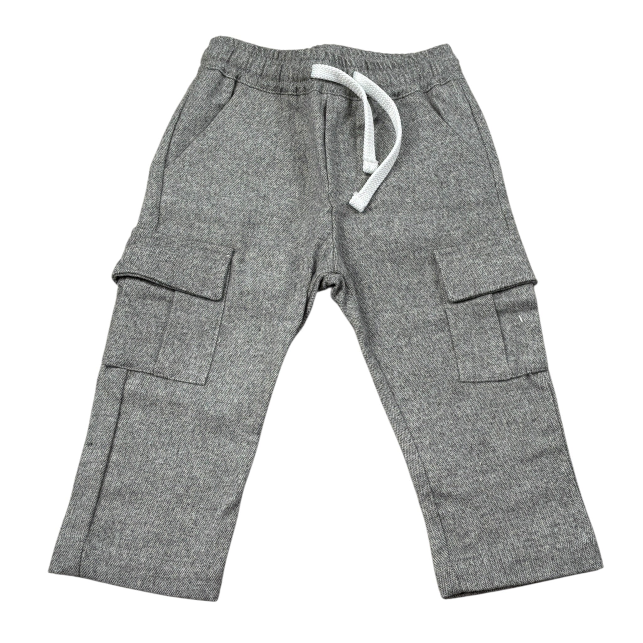 U+È Pantalone tinta unita con Elastico In Vita Grigio per Neonato UEM0468X GRIGIO U+è 