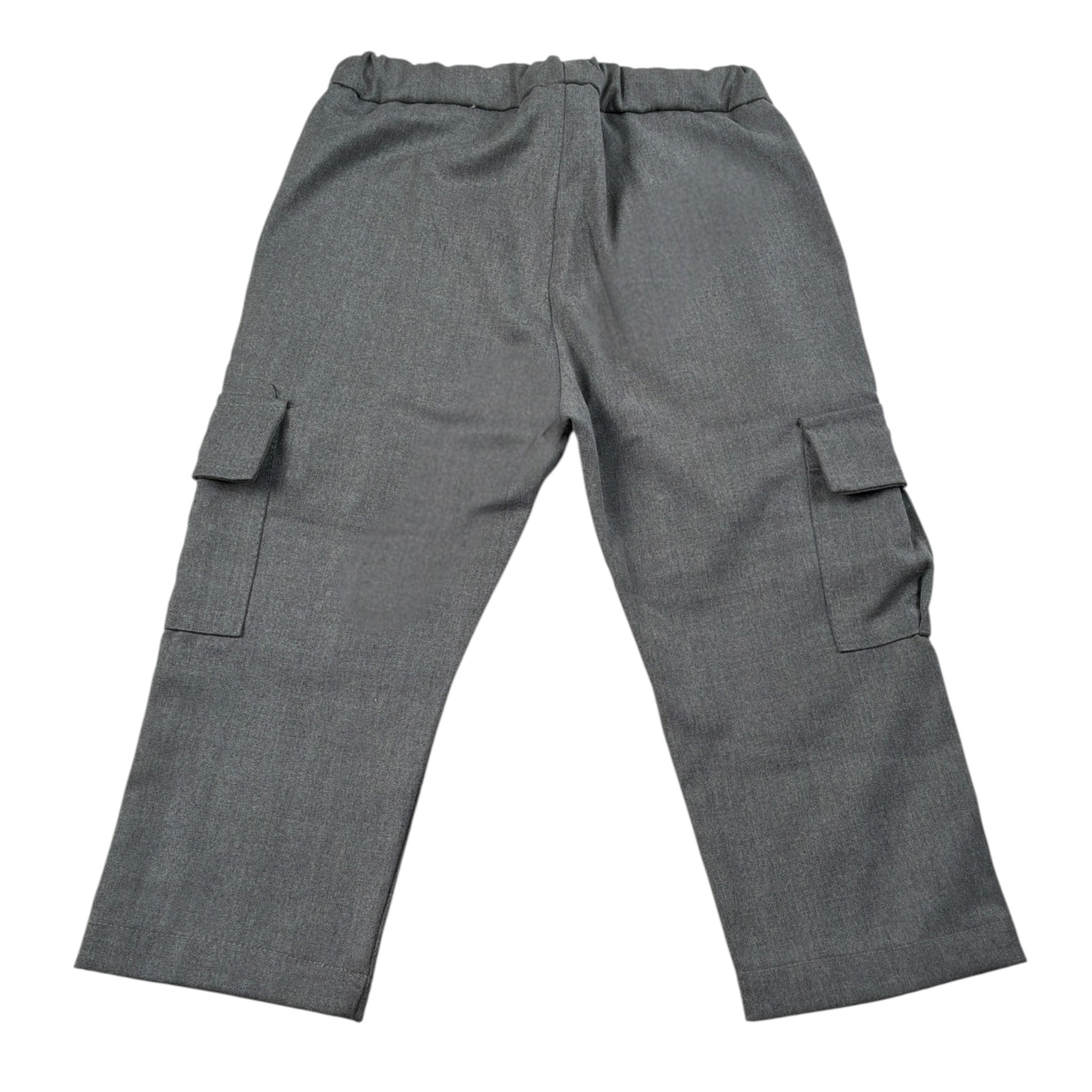 U+È Pantalone tinta unita con Elastico Grigio per Bambino UEM183 GRIGIO U+è 