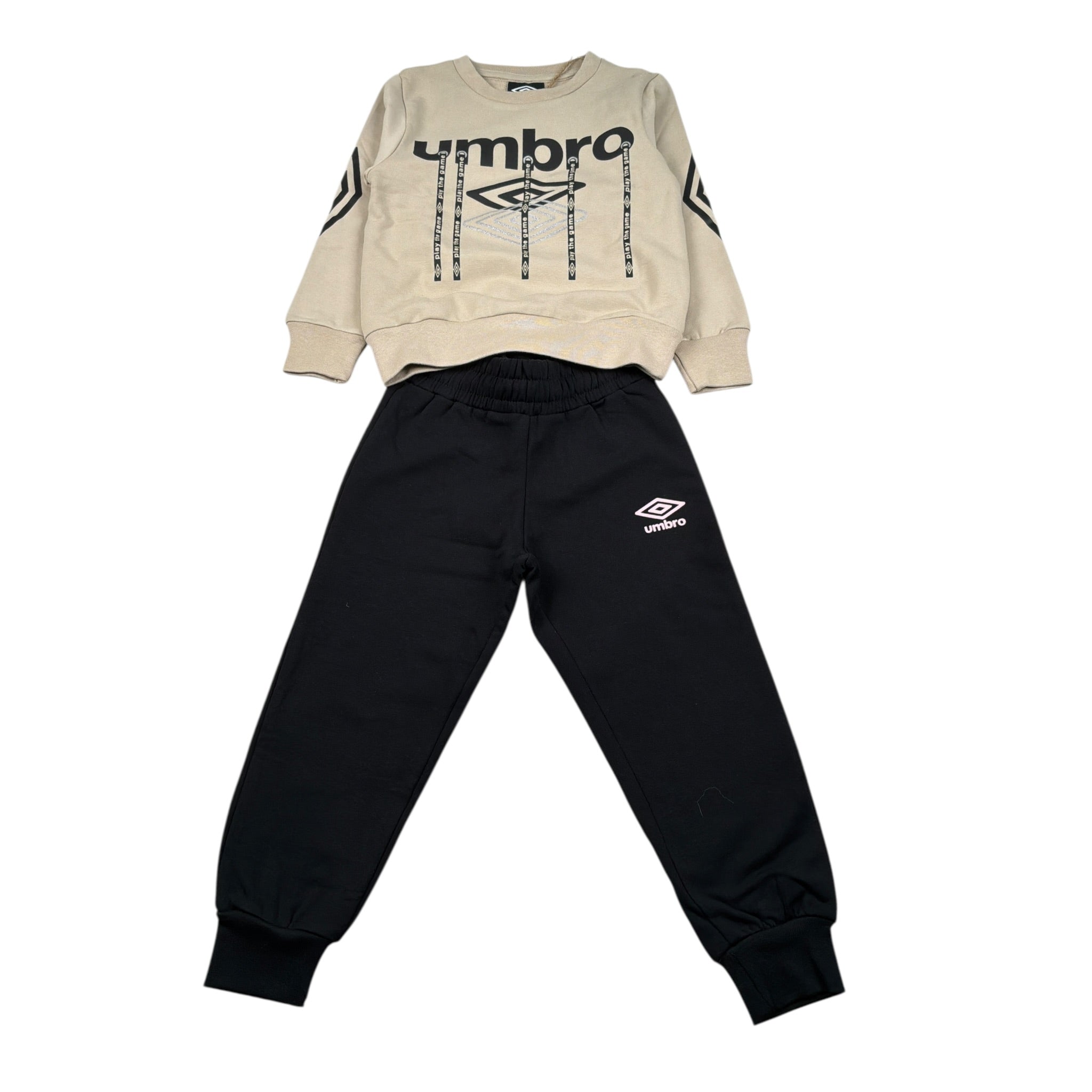 Umbro Completo 2 Pezzi Felpa-Pantalone Beige per Bambina 82G1T0022 BEIGE UMBRO 