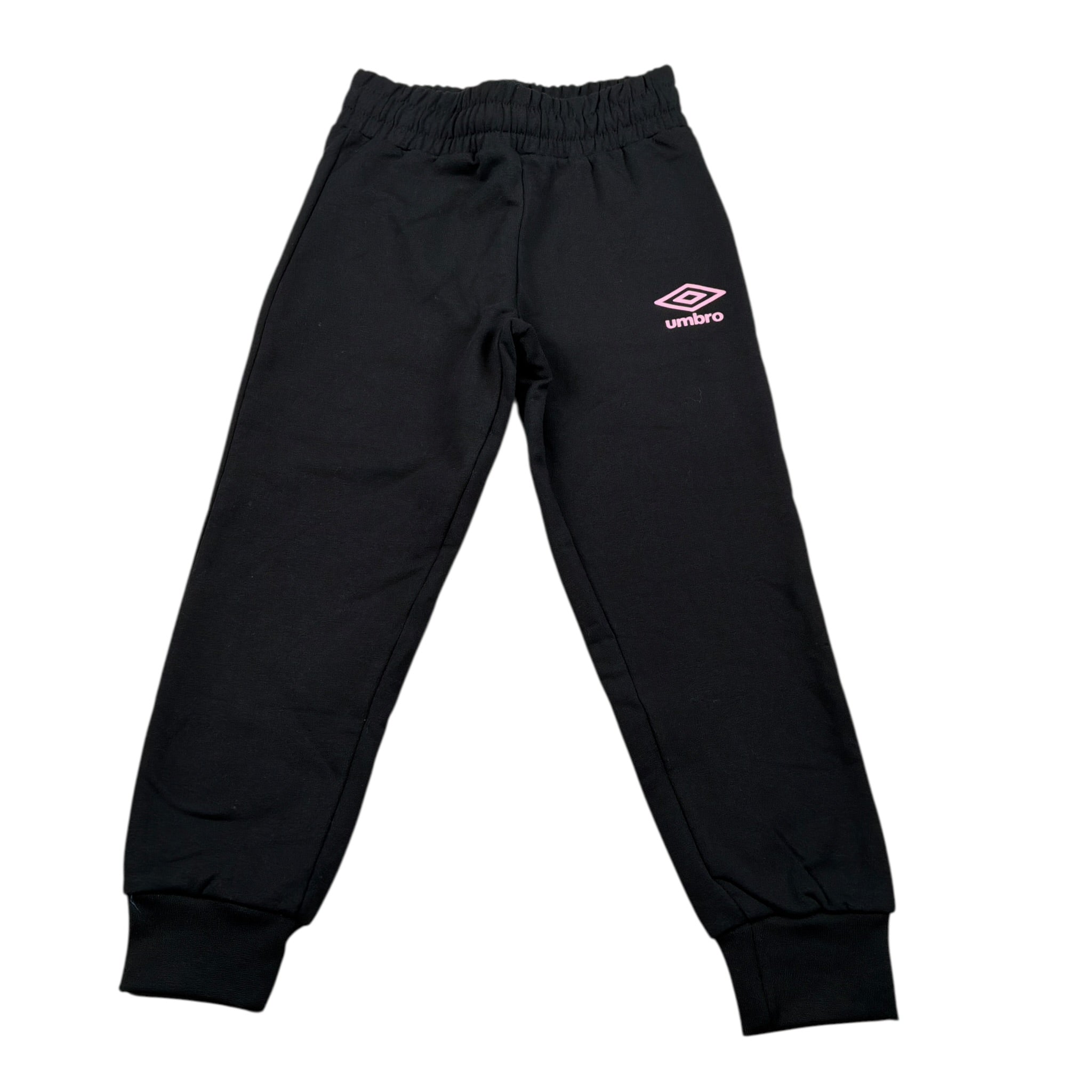 Umbro Pantalone Tuta tinta unita con Stampe Nero per Bambina PNTT1 NERO UMBRO 