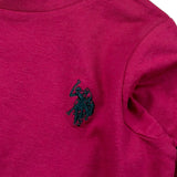 U.S. Pollo Assn Shirt tinta unita con Stampa Magenta per Neonata 000165 MAGENTA U.S. POLO ASSN 