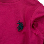 U.S. Pollo Assn Shirt tinta unita con Stampa Magenta per Neonata 000165 MAGENTA U.S. POLO ASSN 