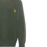 U.S. Pollo Assn Maglia tinta unita con Logo Verde per Bambino 002186X VERDE U.S. POLO ASSN 