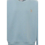 U.S. Pollo Assn Felpa tinta unita Girocollo Azzurro per Neonato 002360 AZZURRO U.S. POLO ASSN 