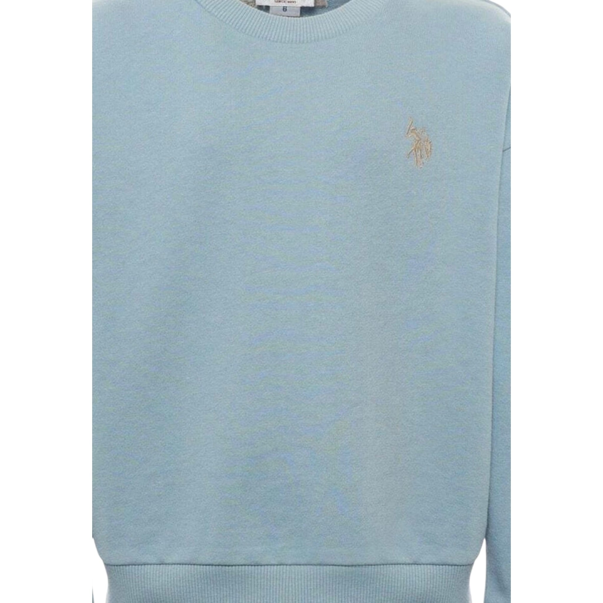 U.S. Pollo Assn Felpa tinta unita Girocollo Azzurro per Neonato 002360 AZZURRO U.S. POLO ASSN 
