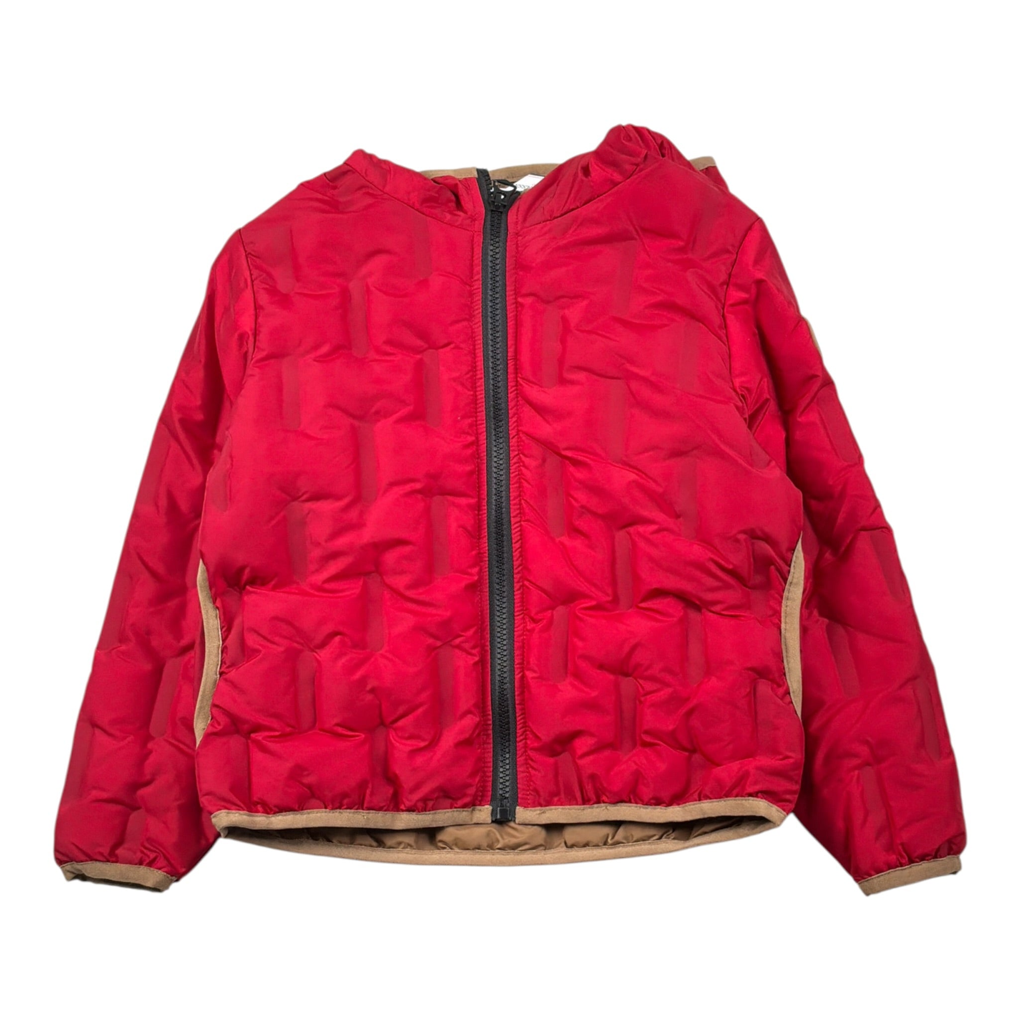 U.S. Pollo Assn Giubbino tinta unita con Zip E Cappuccio Rosso per Bambino US42527002J ROSSO U.S. POLO ASSN 
