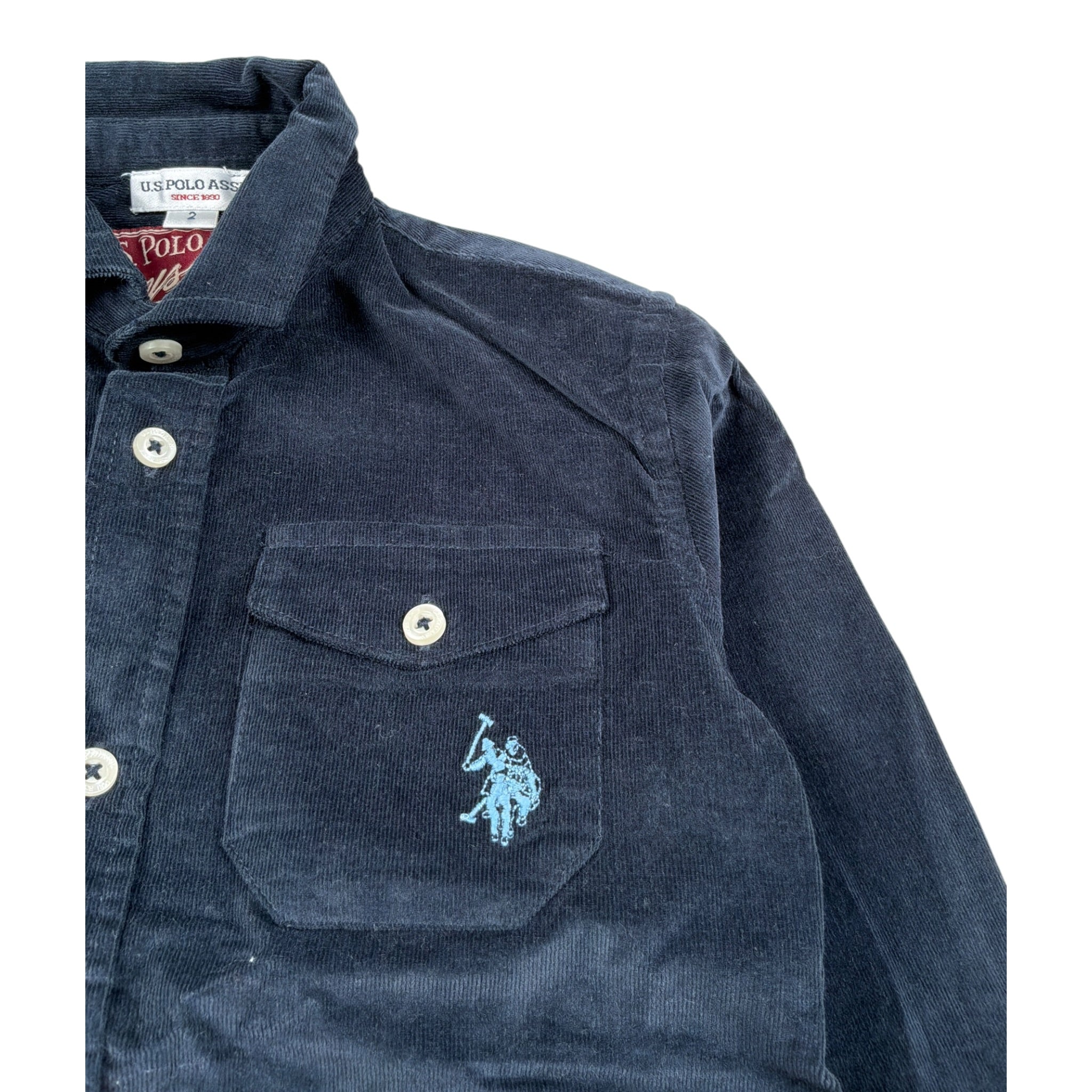 U.S. Polo Assn Camicia Manica Lunga tinta unita Blu per Neonato US42504 BLU U.S. POLO ASSN 