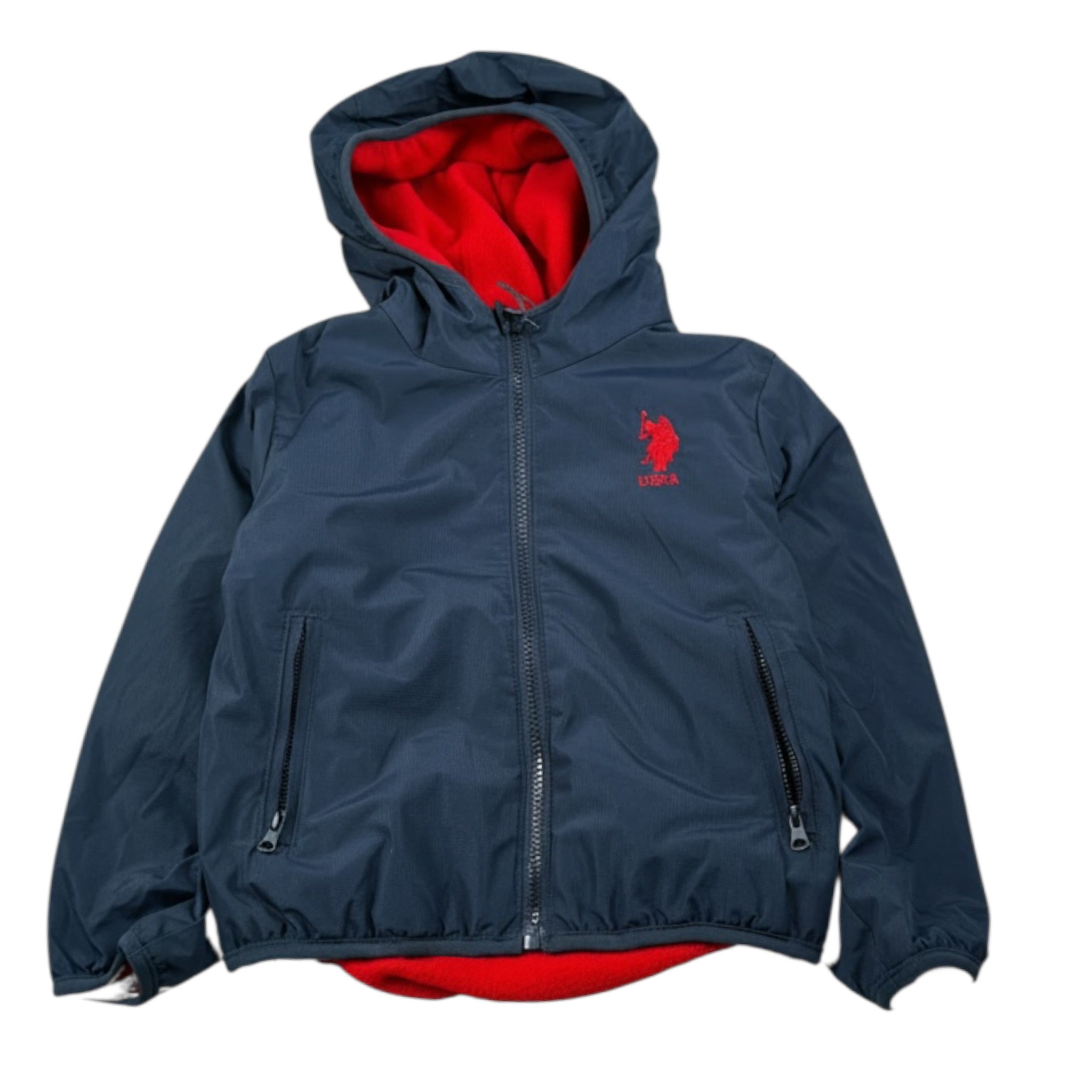 U.S. Polo Assn Giubbino tinta unita con Cappuccio Blu per Bambino US42526 BLU U.S. POLO ASSN 