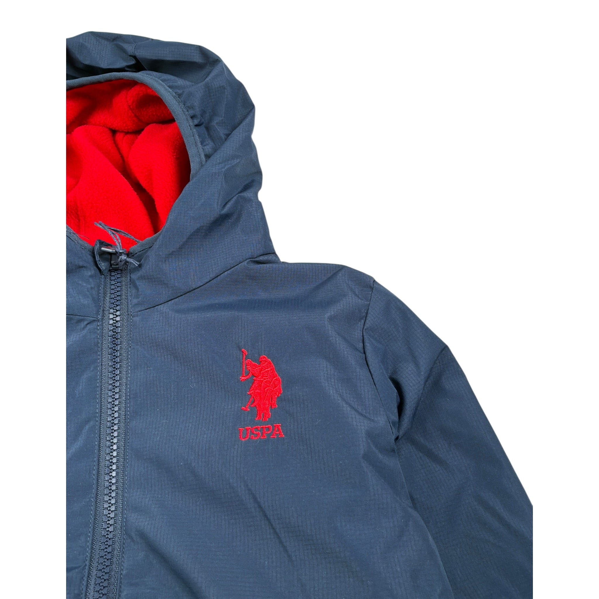 U.S. Polo Assn Giubbino tinta unita con Cappuccio Blu per Bambino US42526 BLU U.S. POLO ASSN 