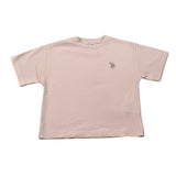 U.S. Polo Assn T-Shirt Girocollo tinta unita con Logo Rosa per Neonata US42610N ROSA U.S. POLO ASSN 