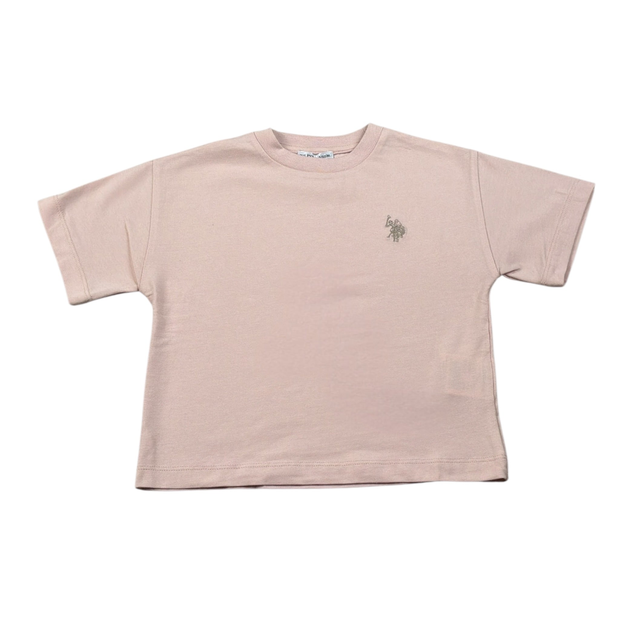 U.S. Polo Assn T-Shirt Girocollo tinta unita con Logo Rosa per Neonata US42610N ROSA U.S. POLO ASSN 