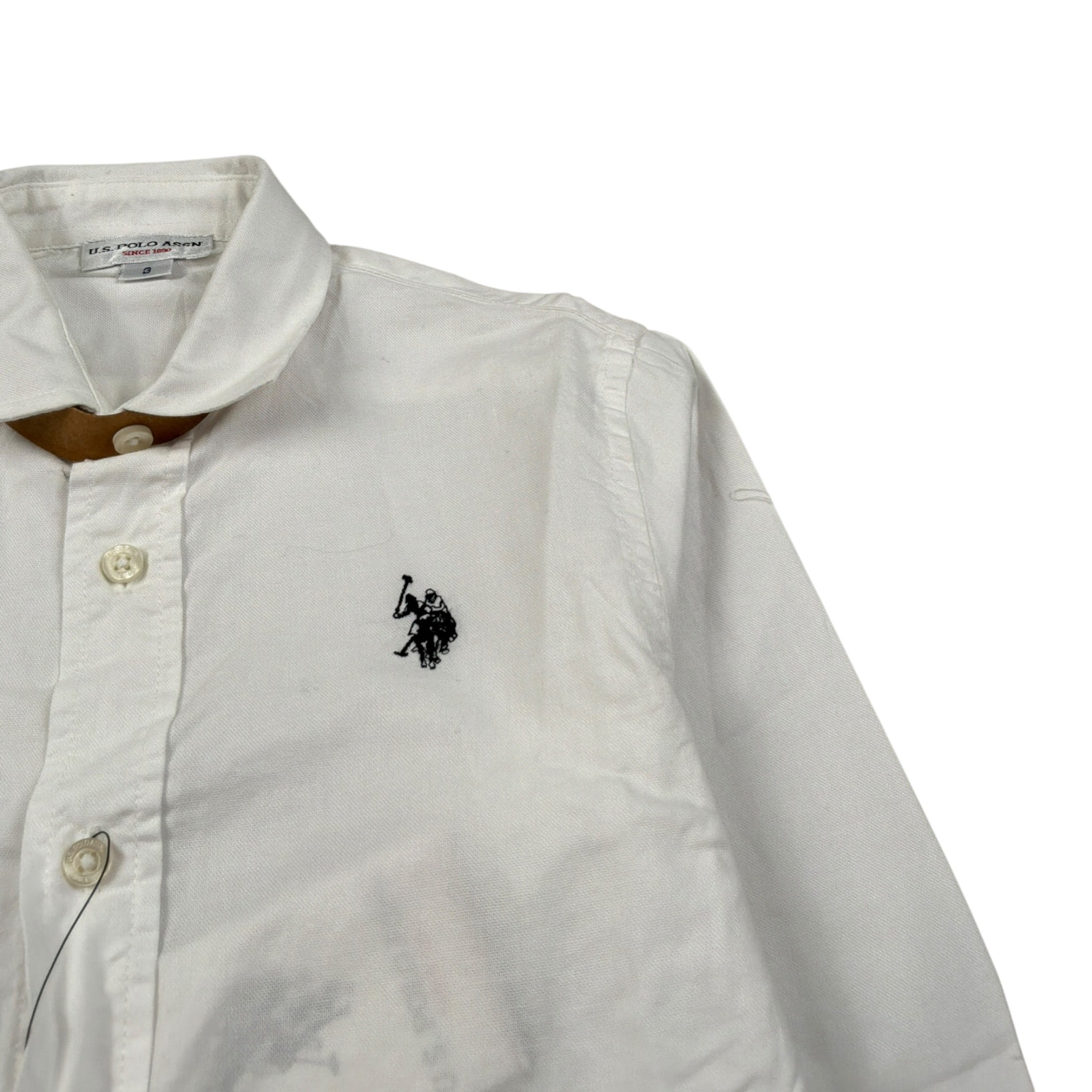 U.S. Polo Assn Camicia Manica Lunga tinta unita Bianco per Bambino USU42504J BIANCO U.S. POLO ASSN 