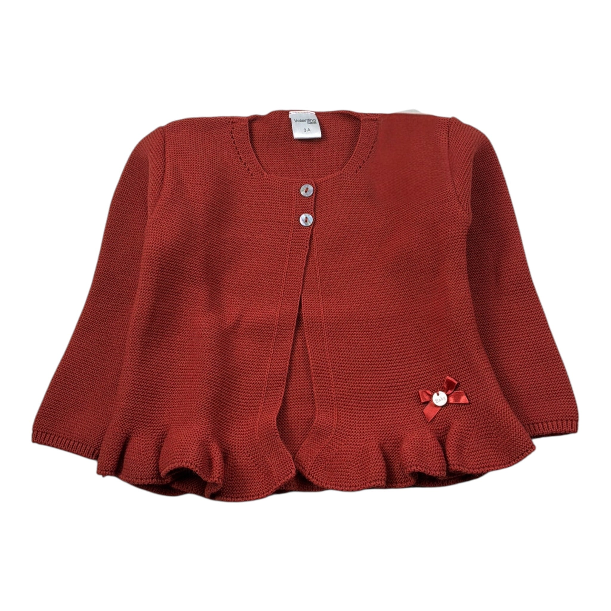 Valentina Bebes Cardigan tinta unita Bordeaux per Bambina MEK21 BORDEAUX VALENTINA BEBES 