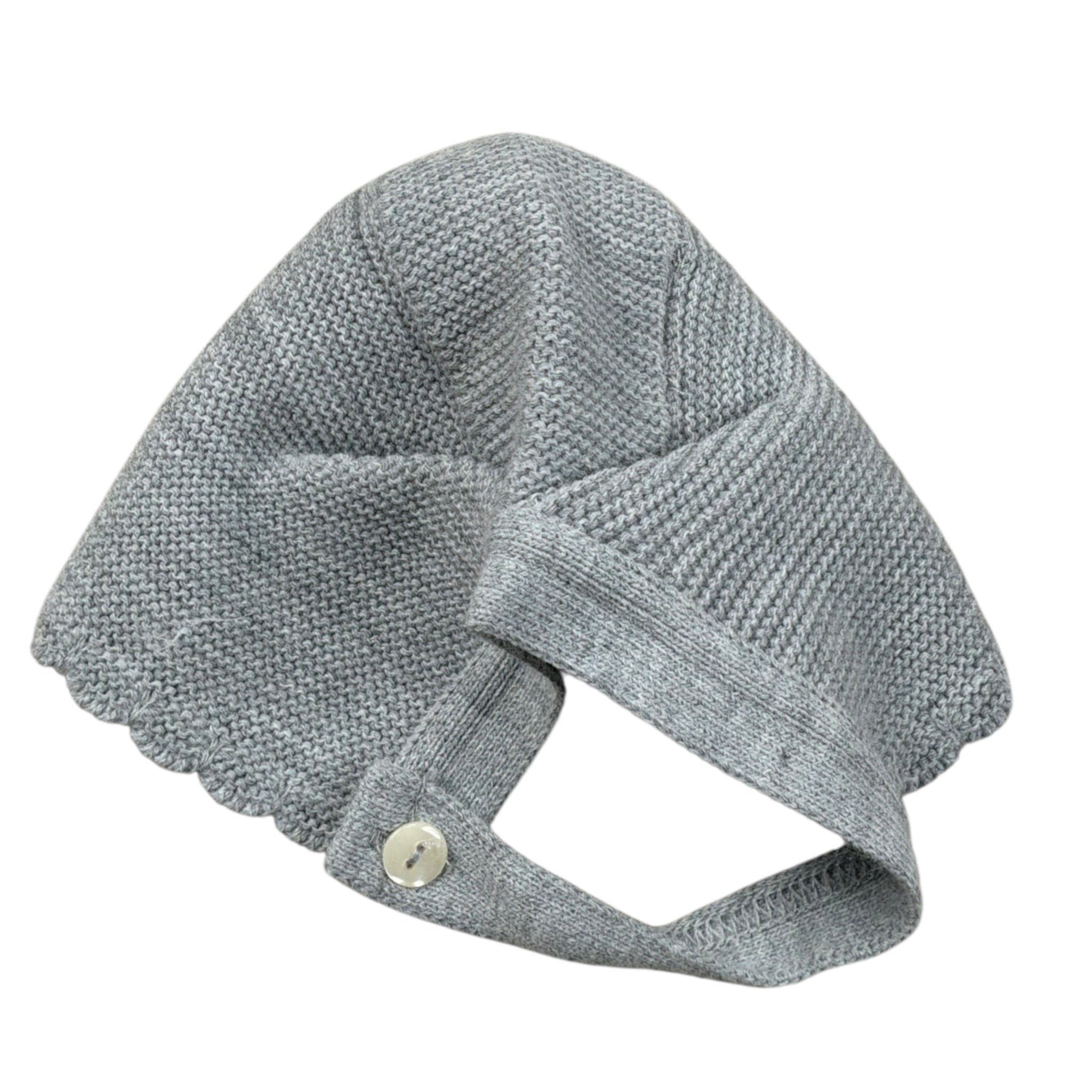 Valentina Bebes Cappello tinta unita con Ricami Grigio per Neonata PAPAP GRIGIO VALENTINA BEBES 