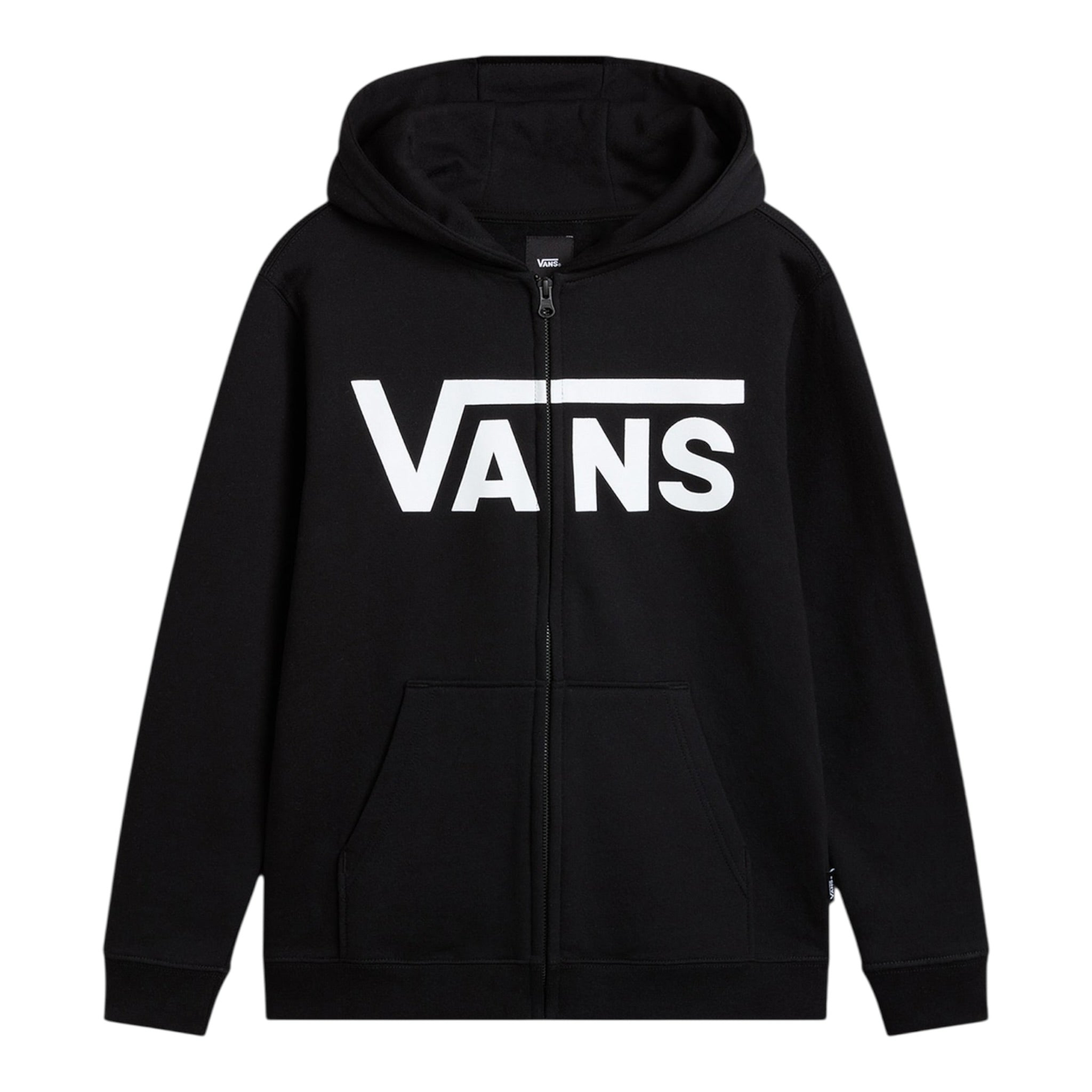 Vans Felpa tinta unita con Logo E Zip Nero per Bambino VN000JYBBLK1X NERO VANS 