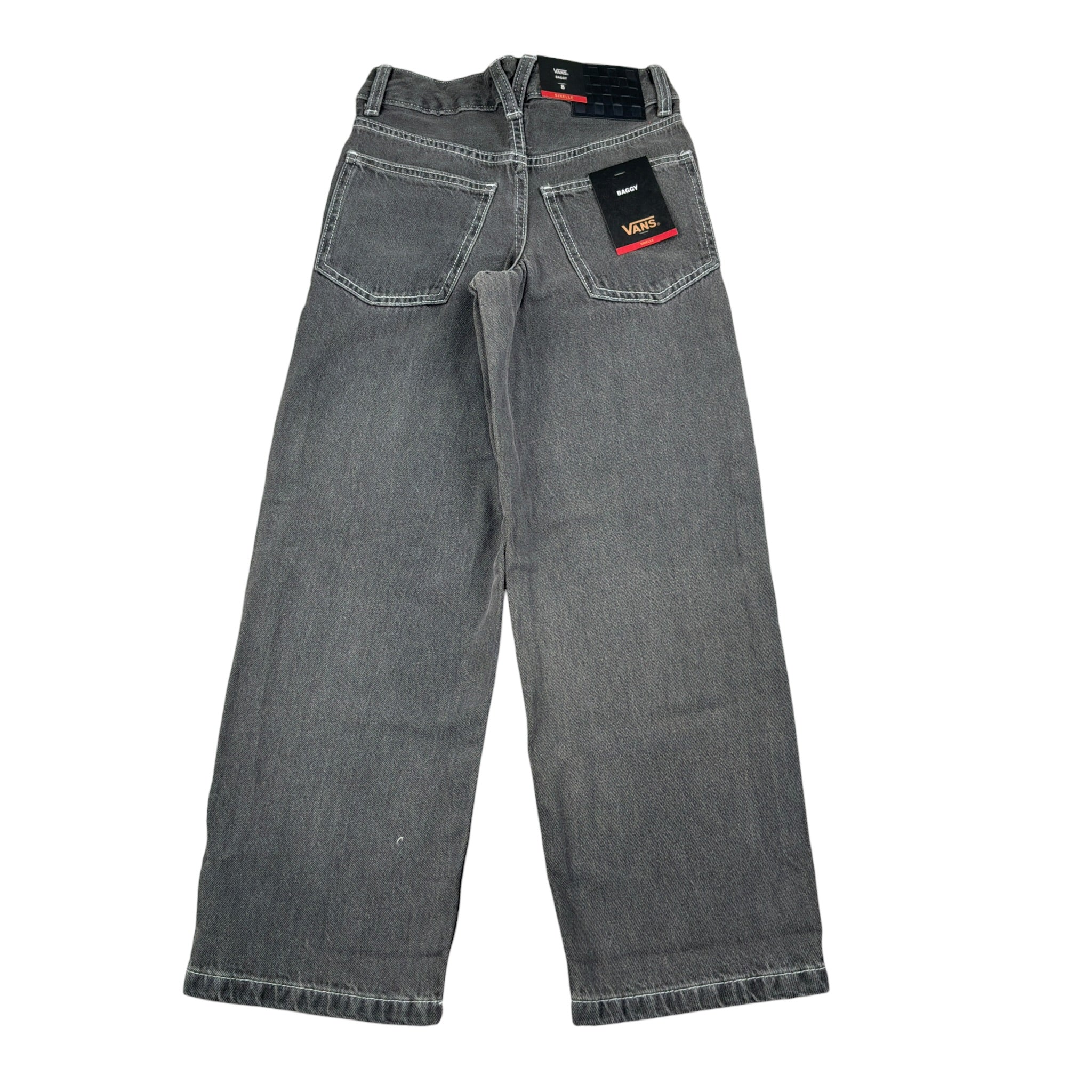 Vans Jeans tinta unita con 5 Tasche Grigio per Bambino VN000PPZY7 GRIGIO VANS 