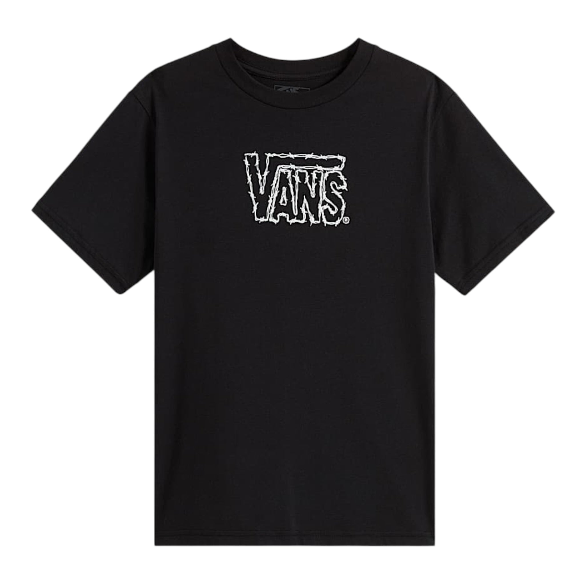 Vans T-Shirt tinta unita con Stampa Nero per Bambino VN000PXTBLK NERO VANS 