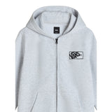 Vans Felpa con Zip E Cappuccio tinta unita con Logo Grigio per Bambino VN000RBN1QI GRIGIO VANS 