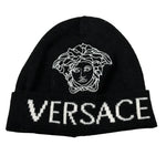 Versace Cappello tinta unita con Logo Nero per Bambina 1002119 NERO VERSACE 