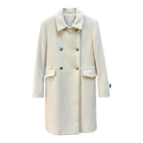 Vicolo Cappotto tinta unita con Bottoni Panna per Bambina 3141O1002 PANNA VICOLO 
