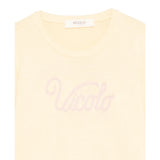 Vicolo Maglia Girocollo tinta unita con Logo Giallo per Bambina 3141W00228 GIALLO VICOLO 