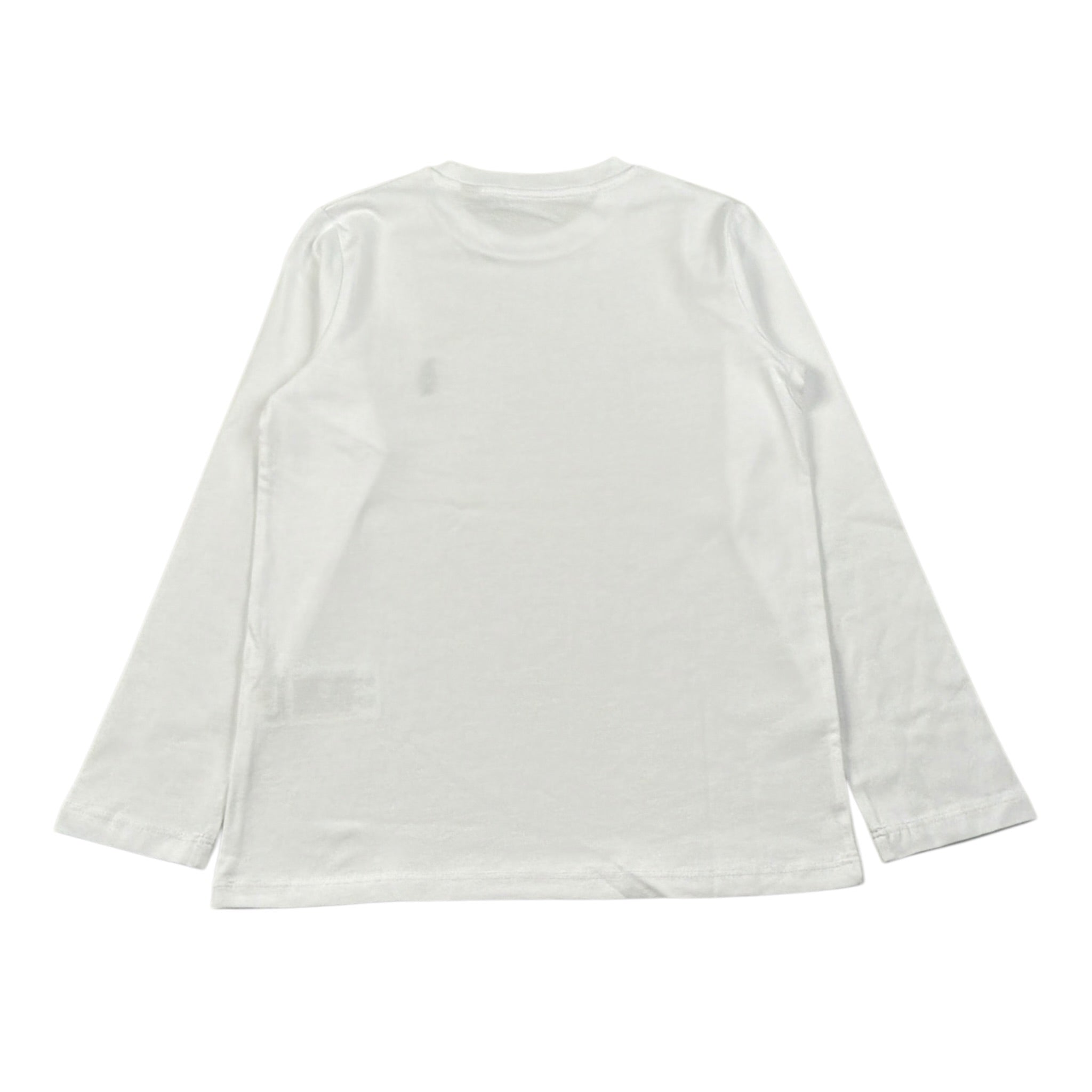 Walt Bay Shirt Girocollo tinta unita con Logo Bianco per Bambino SHTWBB BIANCO WALT BAY 