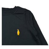 Walt Bay Shirt Girocollo tinta unita con Logo Nero per Bambino SHTWBB NERO WALT BAY 
