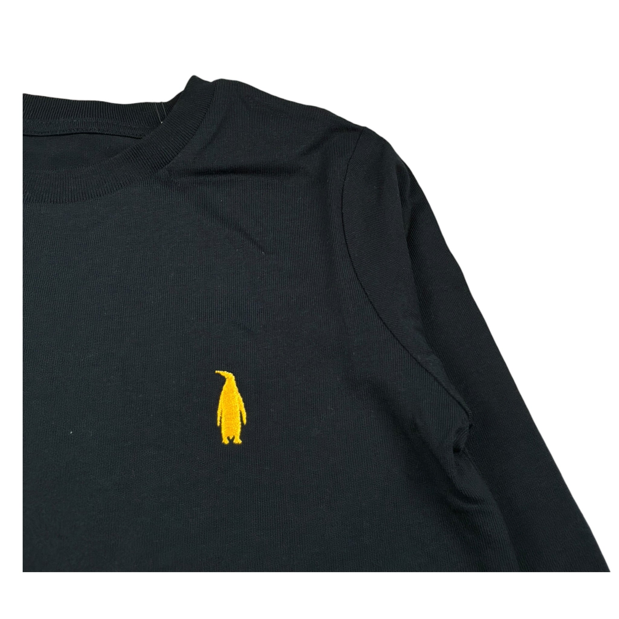 Walt Bay Shirt Girocollo tinta unita con Logo Nero per Bambino SHTWBB NERO WALT BAY 