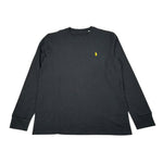 Walt Bay Shirt Girocollo tinta unita con Logo Nero per Bambino SHTWB NERO WALT BAY 