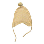 Wedoble Cappello tinta unita con Pon Pon Giallo per Neonata I2104307A GIALLO WEDOBLE 