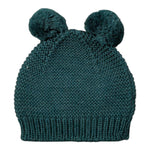 Wedoble Cappello tinta unita con Pon Pon Verde per Neonata I2110307CN VERDE WEDOBLE 