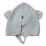 Wedoble Cappello tinta unita con Orecchie Azzurro per Neonata I230307B AZZURRO WEDOBLE 