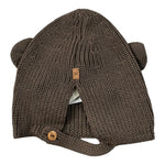 Wedoble Cappello tinta unita con Orecchie Marrone per Neonata I230307B MARRONE WEDOBLE 
